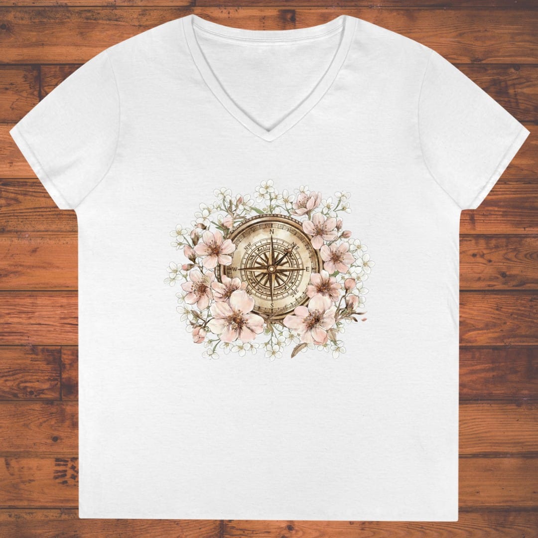 Petalbound Compass Ladies' V-Neck