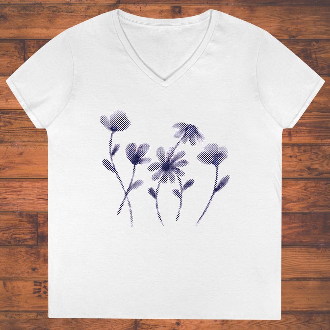 Midnight Bloom Ladies' V-Neck