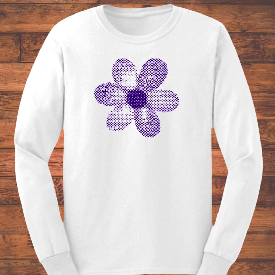 Violet Daisy Long Sleeve T-Shirt
