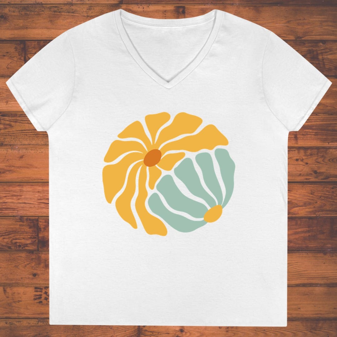 Entwined Bloom Ladies' V-Neck