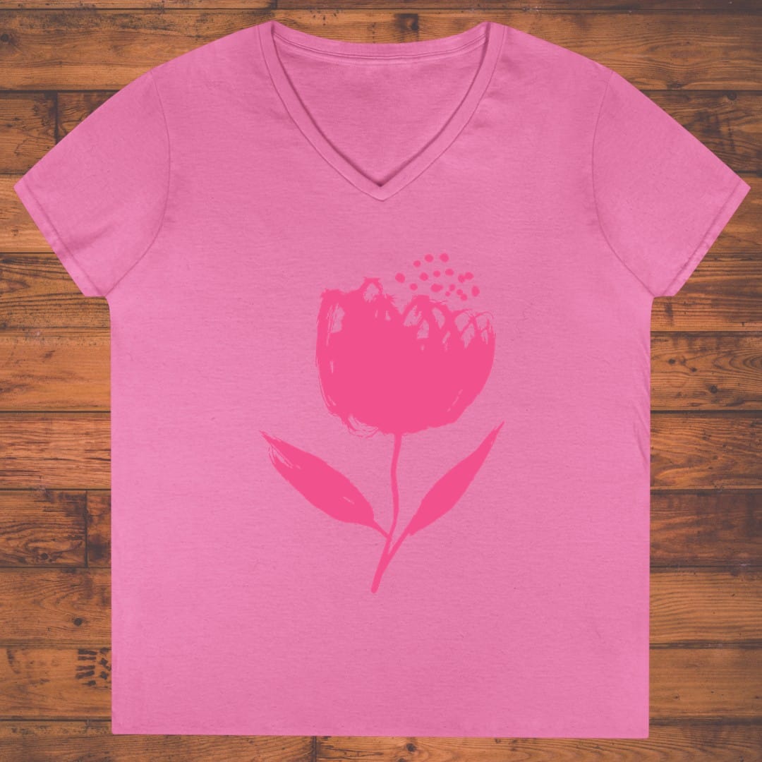 Painted Petal Ladies' V-Neck