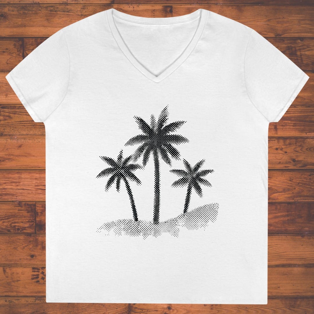 Midnight Palms Ladies' V-Neck