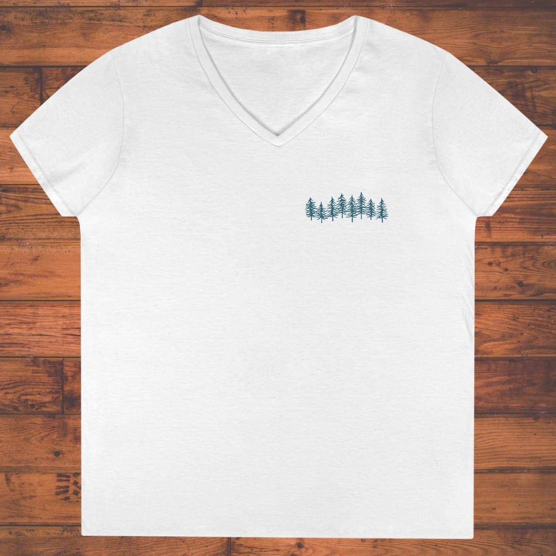 Forest Silhouette Ladies' V-Neck