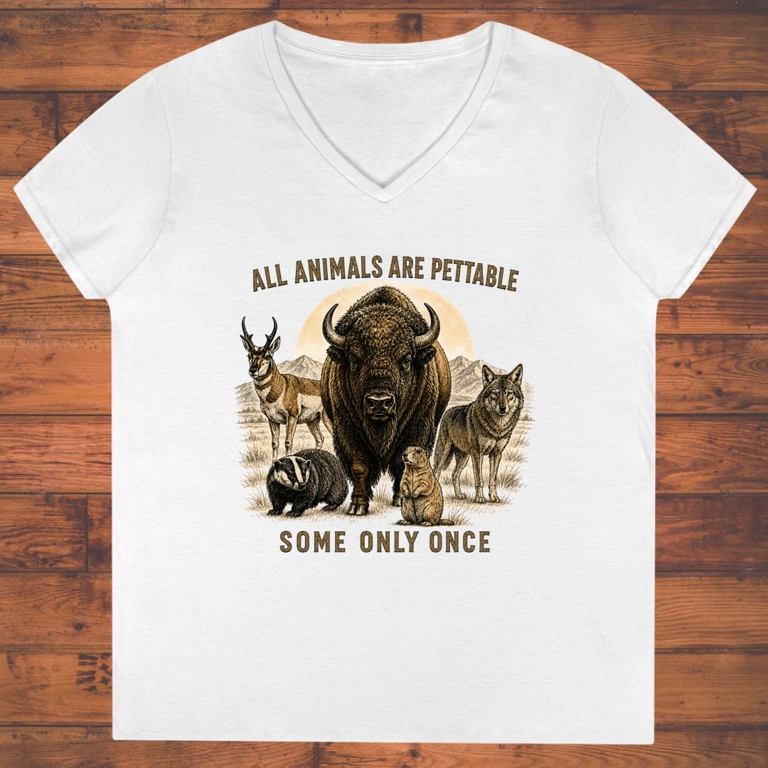 Hands Off Ladies' V-Neck