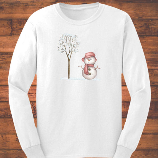 Winter's Snowman Long Sleeve T-Shirt