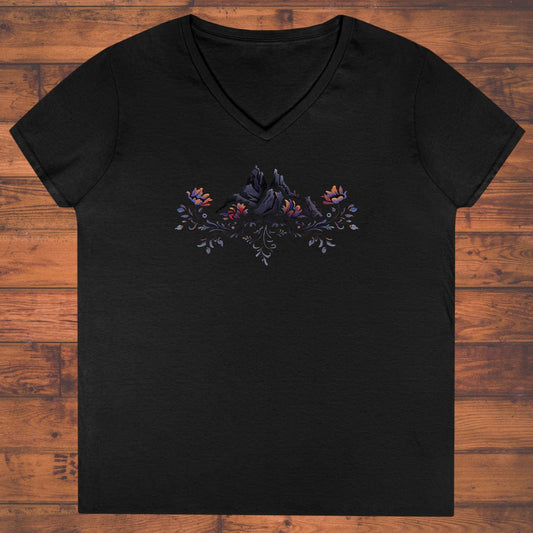 Floral Peaks Ladies' V-Neck