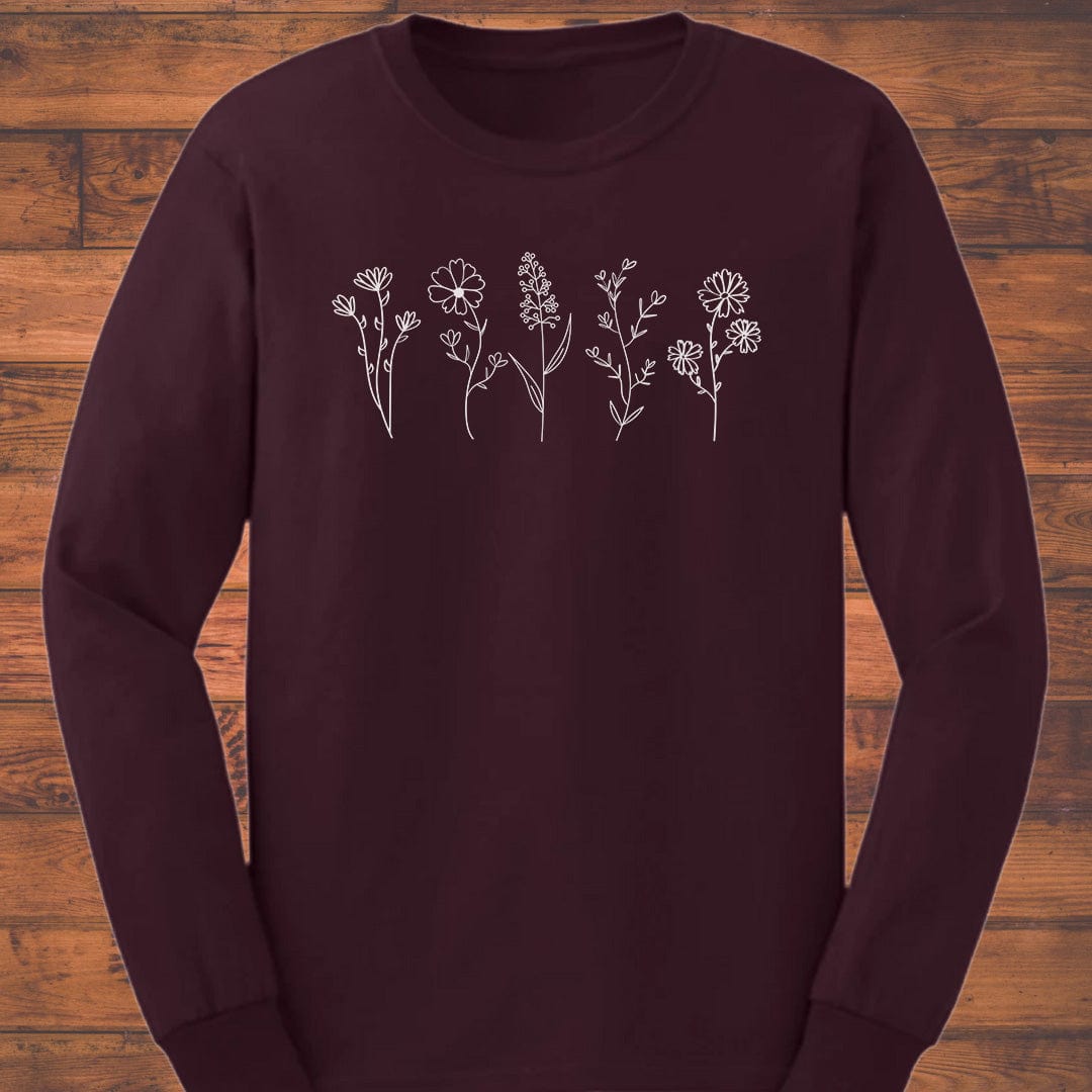 Blossom Sketches Long Sleeve T-Shirt