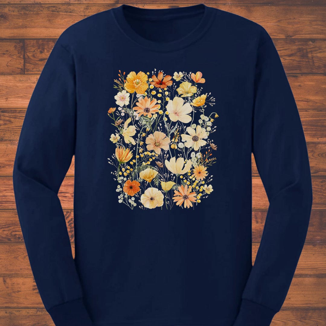 Sunlit Blossom Symphony Long Sleeve T-Shirt