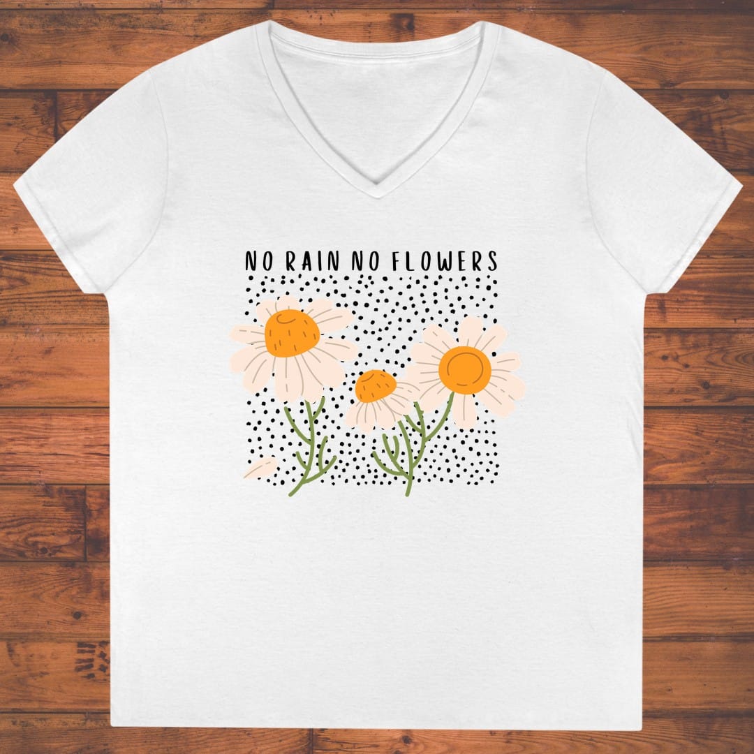 No Rain No Flowers Ladies' V-Neck