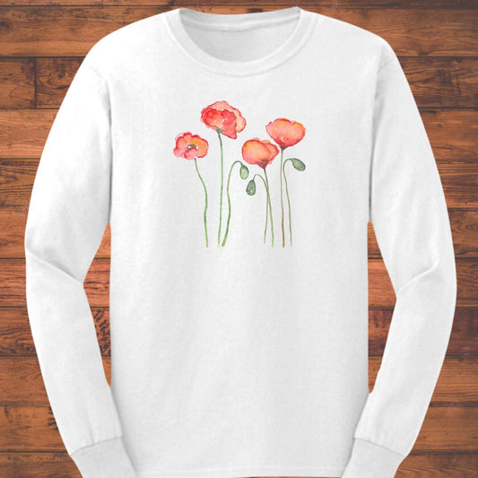 Soft Poppies Long Sleeve T-Shirt
