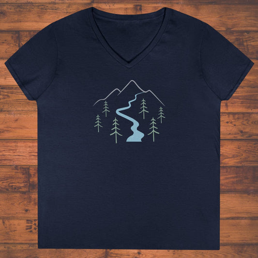 Evergreen Current Ladies' V-Neck