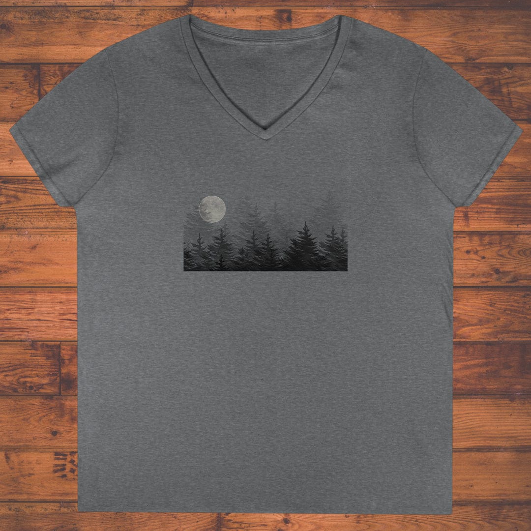 Forest Moonrise Ladies' V-Neck