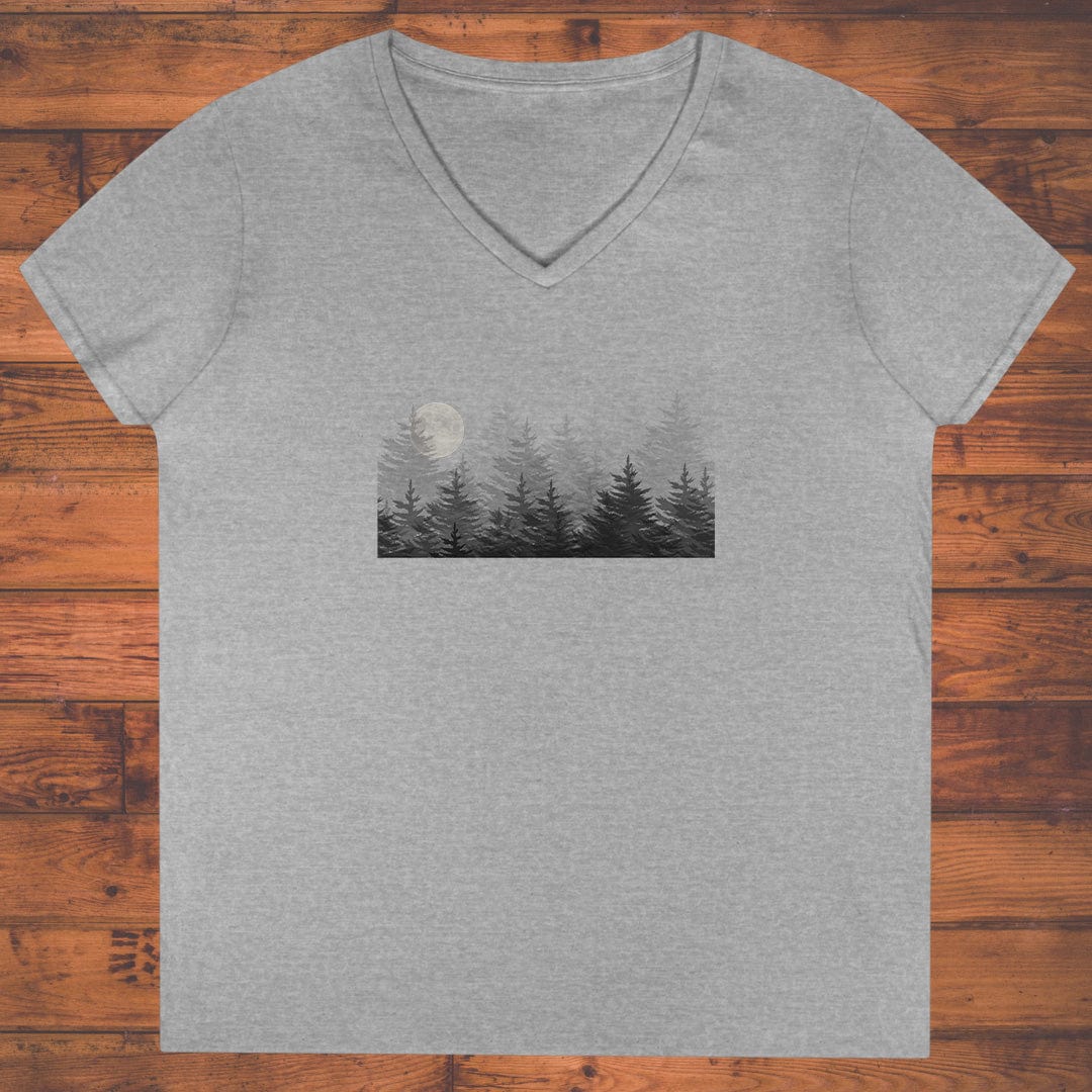 Forest Moonrise Ladies' V-Neck