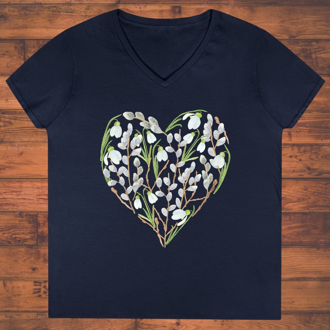 Quiet Bloom Ladies' V-Neck