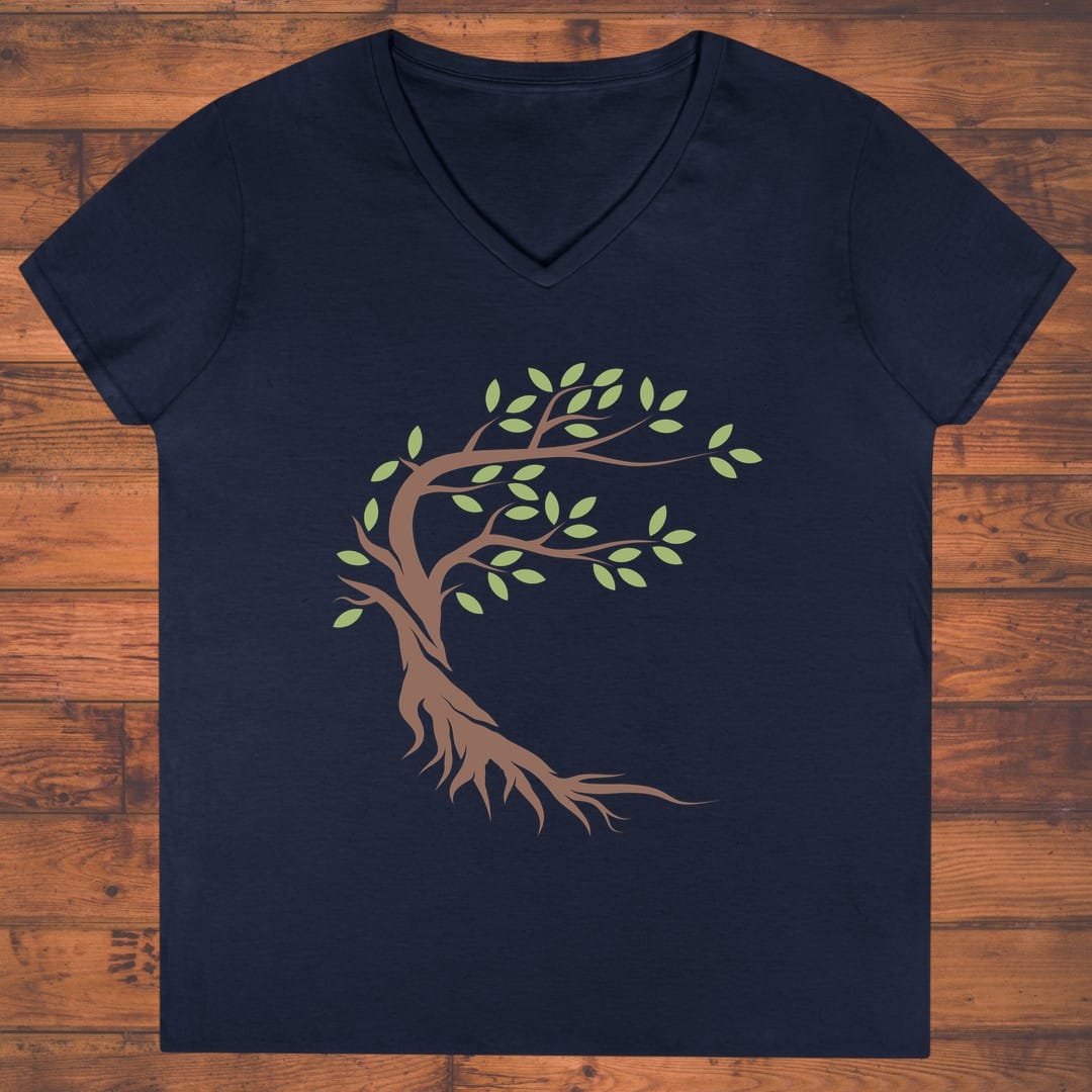 Rooted Deep Ladies' V-Neck