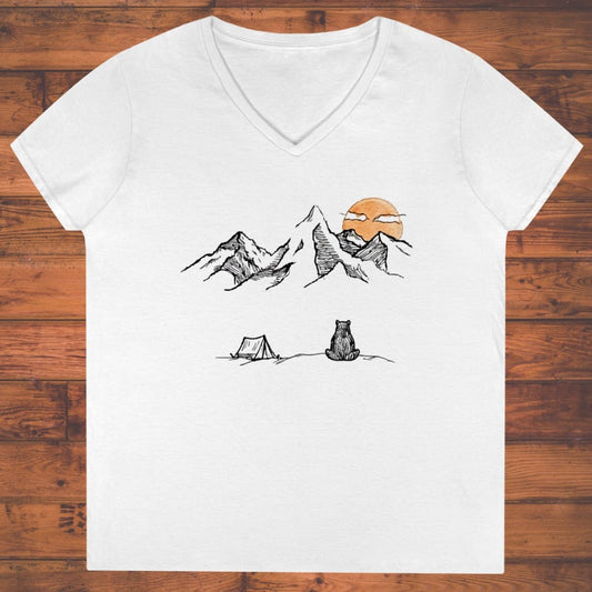 Solitary Watcher Ladies' V-Neck