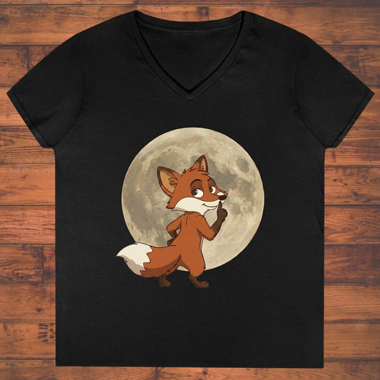 Foxed Around Ladies' V-Neck