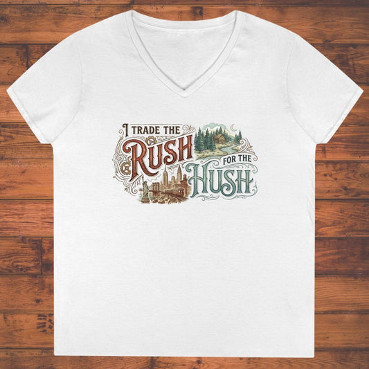 Hush Over Hustle Ladies' V-Neck