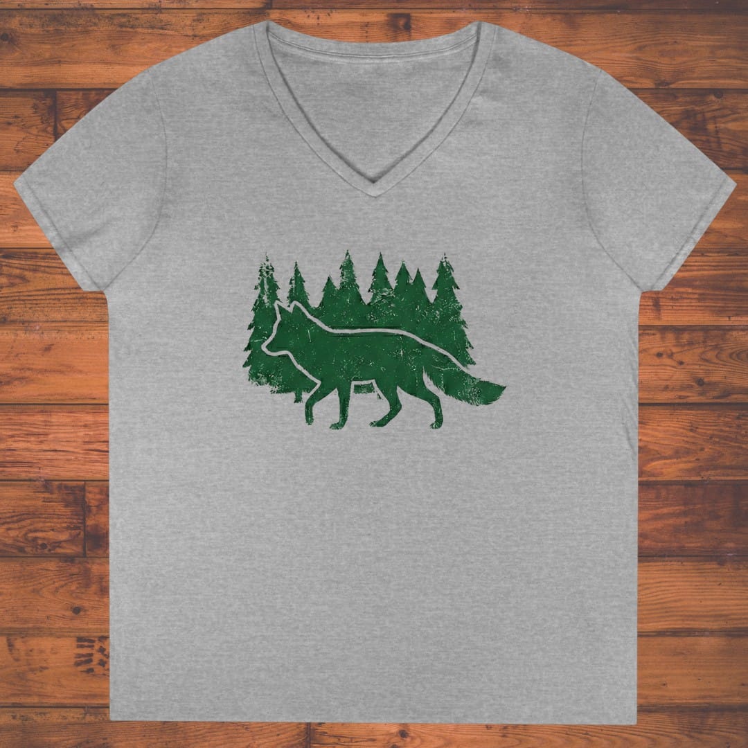 Forestbound Fox Ladies' V-Neck