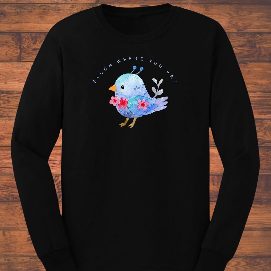 Little Blue Bloom Long Sleeve T-Shirt