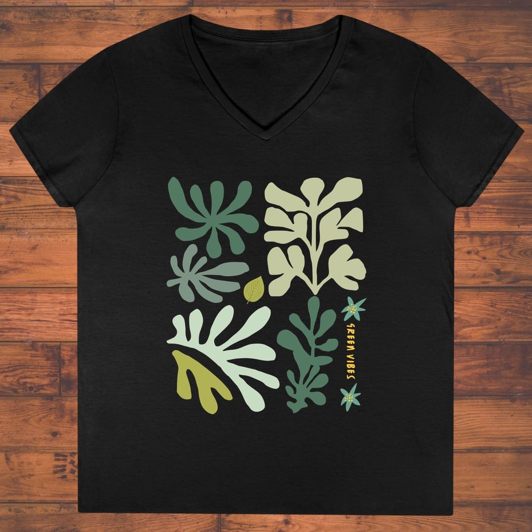 Green Vibes Ladies' V-Neck