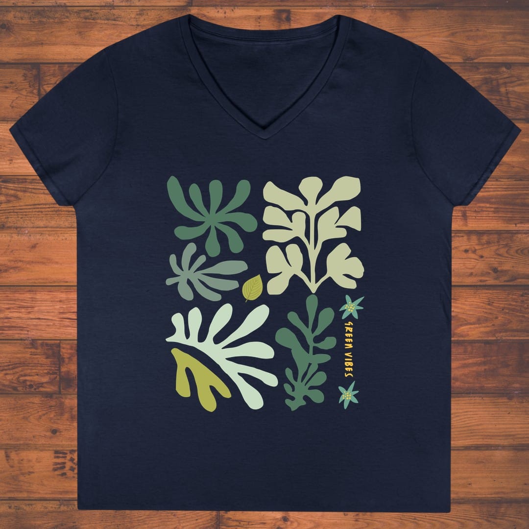 Green Vibes Ladies' V-Neck