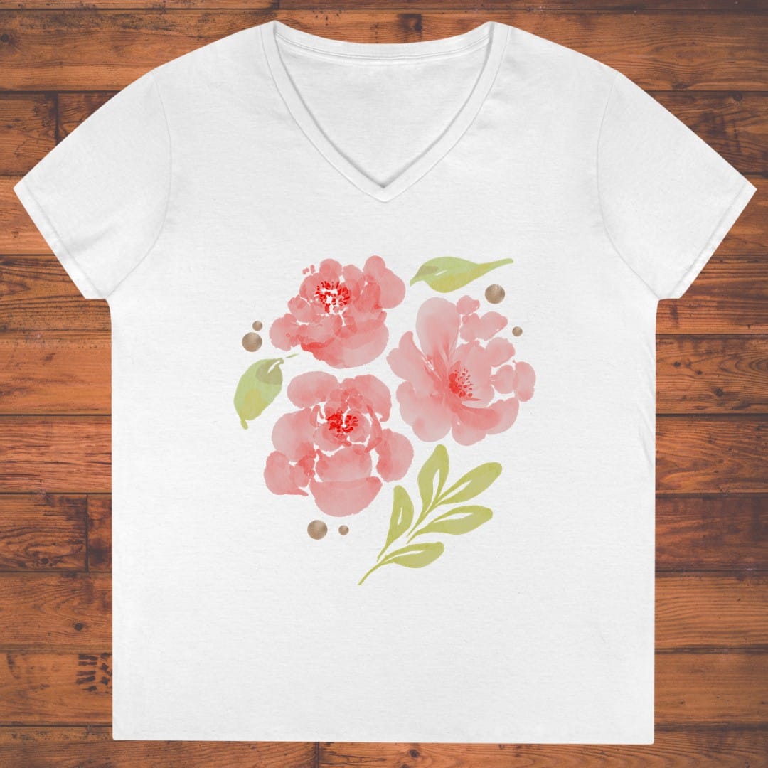 Rose Drift Ladies' V-Neck