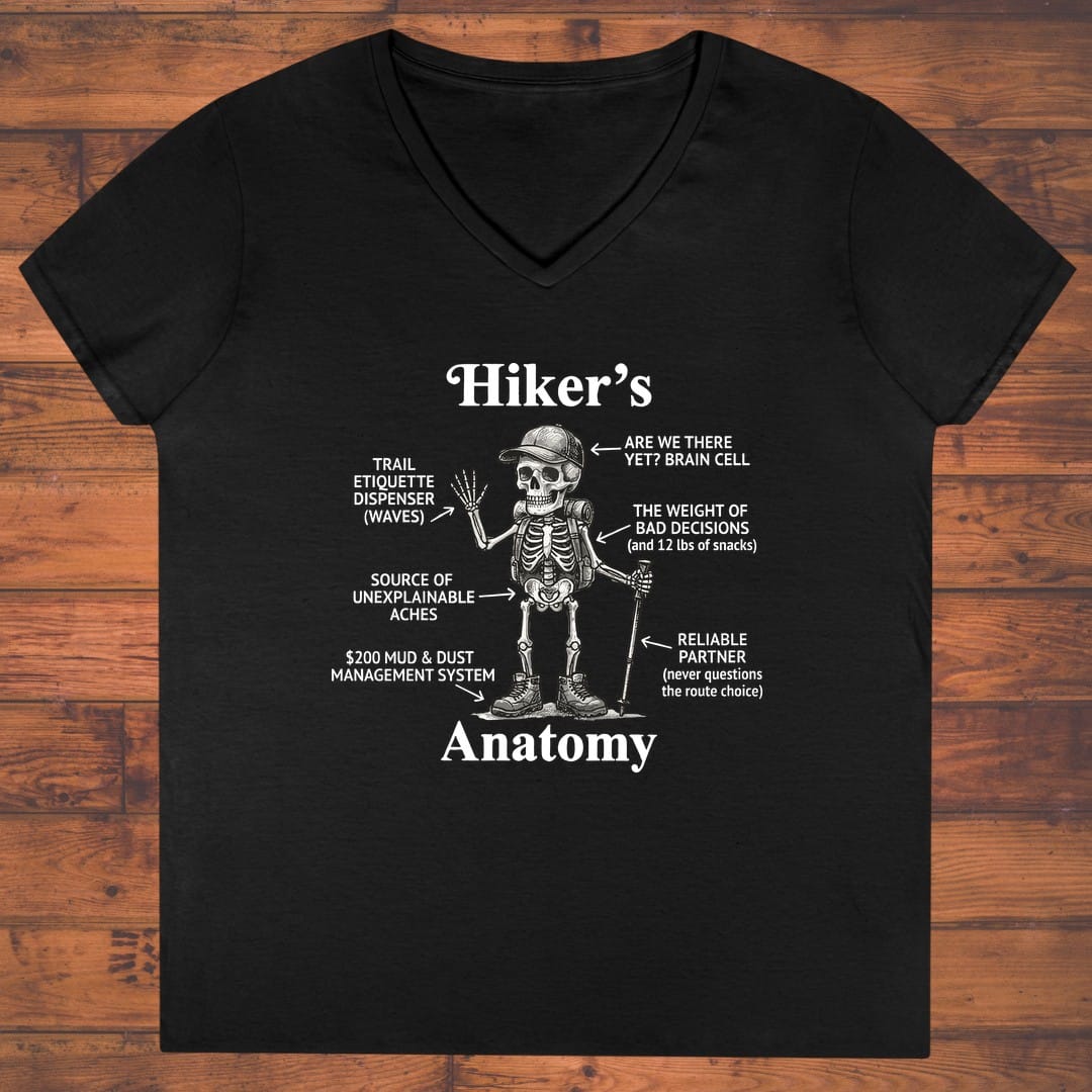 Hiker's Anatomy Ladies' V-Neck