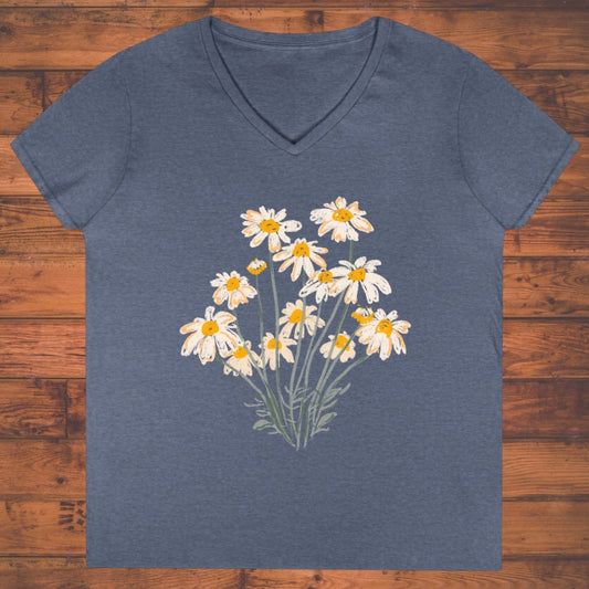 Soft Gathering Ladies' V-Neck