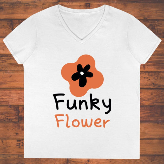 Funky Flower Ladies' V-Neck