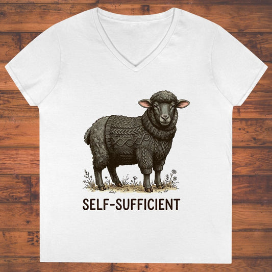 Self Knit Ladies' V-Neck