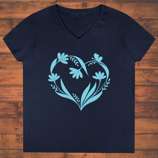 Floral Pulse Ladies' V-Neck