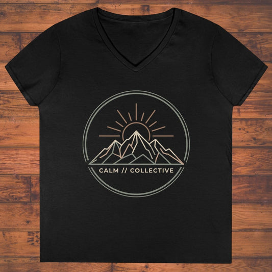Sun Circle Ladies' V-Neck