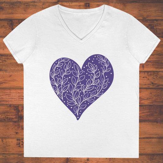 Violet Bloom Ladies' V-Neck