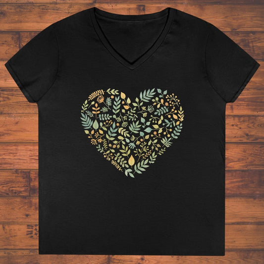 Leaf Heart Ladies' V-Neck