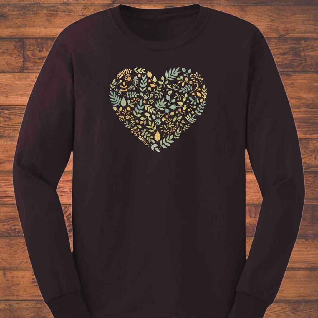 Leaf Heart Long Sleeve T-Shirt