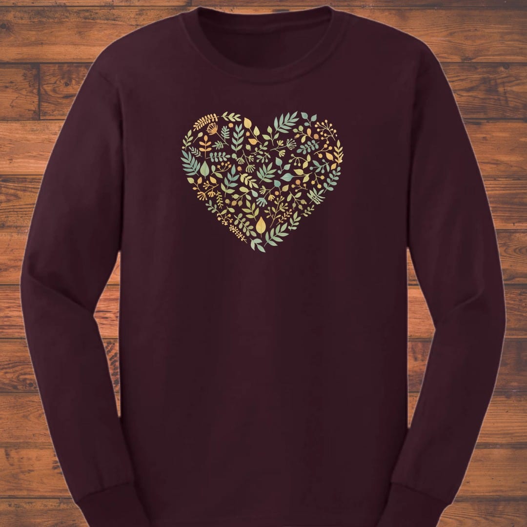 Leaf Heart Long Sleeve T-Shirt