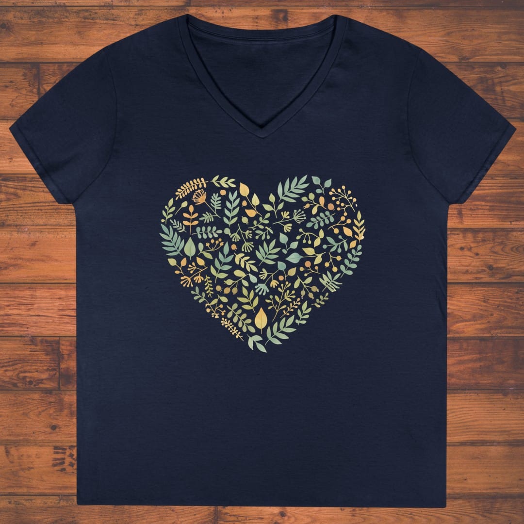 Leaf Heart Ladies' V-Neck