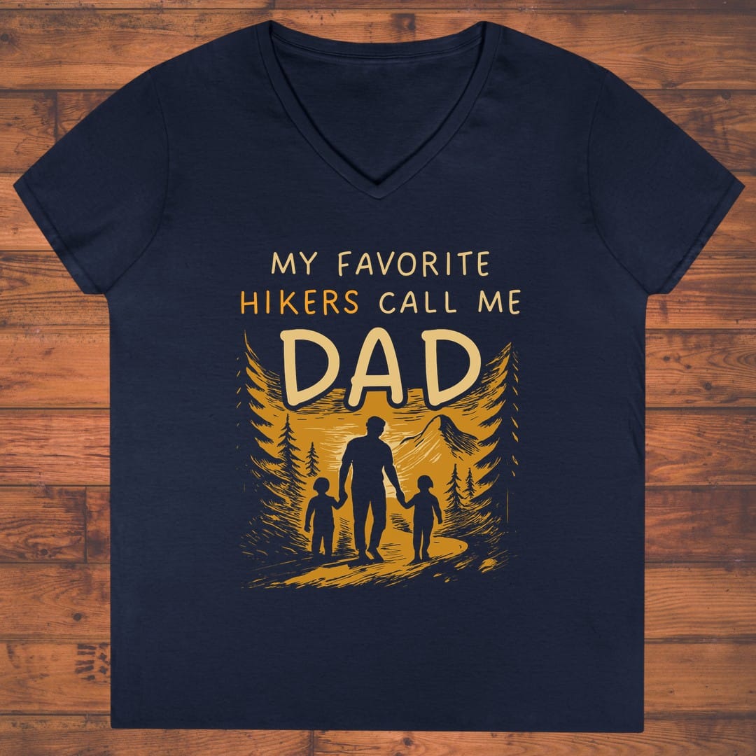 Dad's Favorite Hikers Ladies' V-Neck