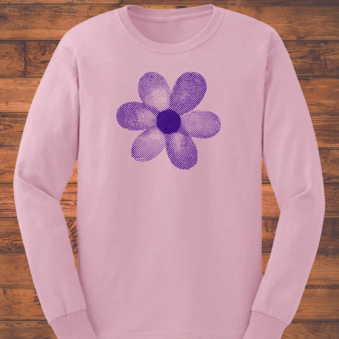 Violet Daisy Long Sleeve T-Shirt