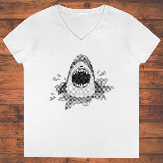 Rising White Ladies' V-Neck