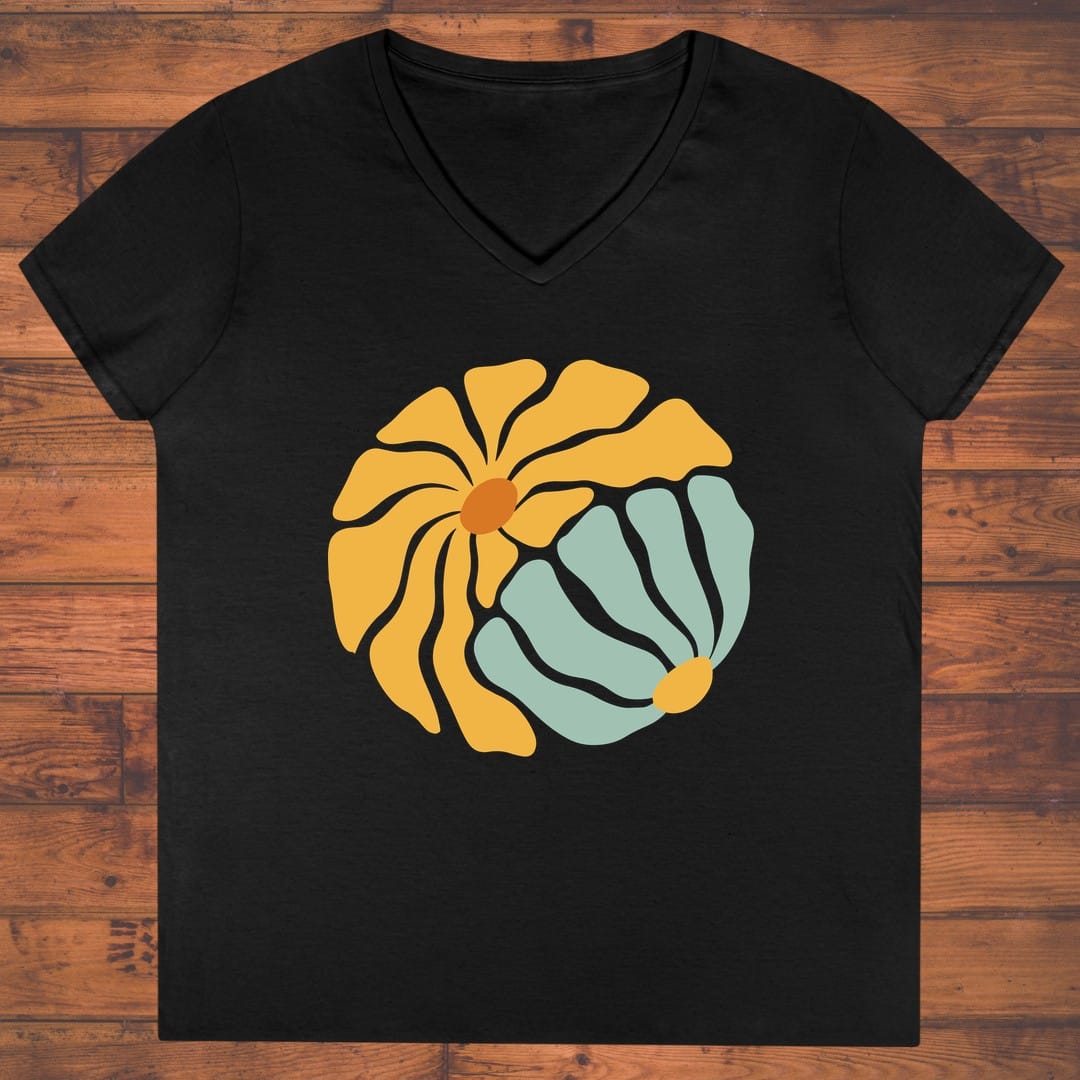 Entwined Bloom Ladies' V-Neck