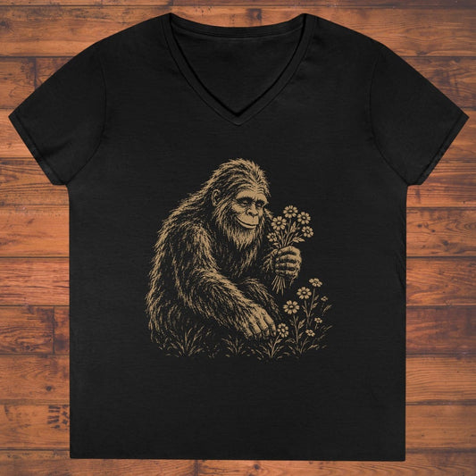 Bigfoot Blooms Ladies' V-Neck