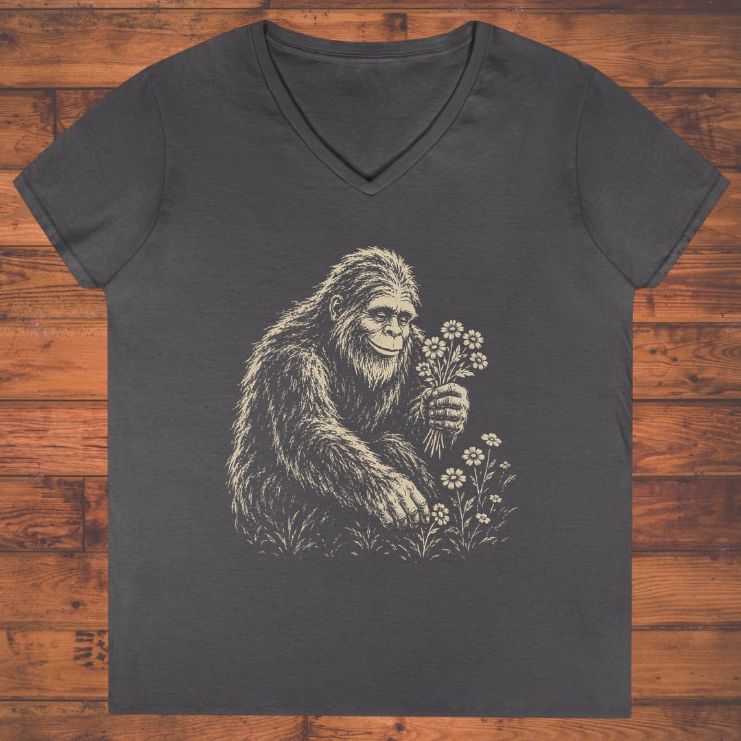 Bigfoot Blooms Ladies' V-Neck