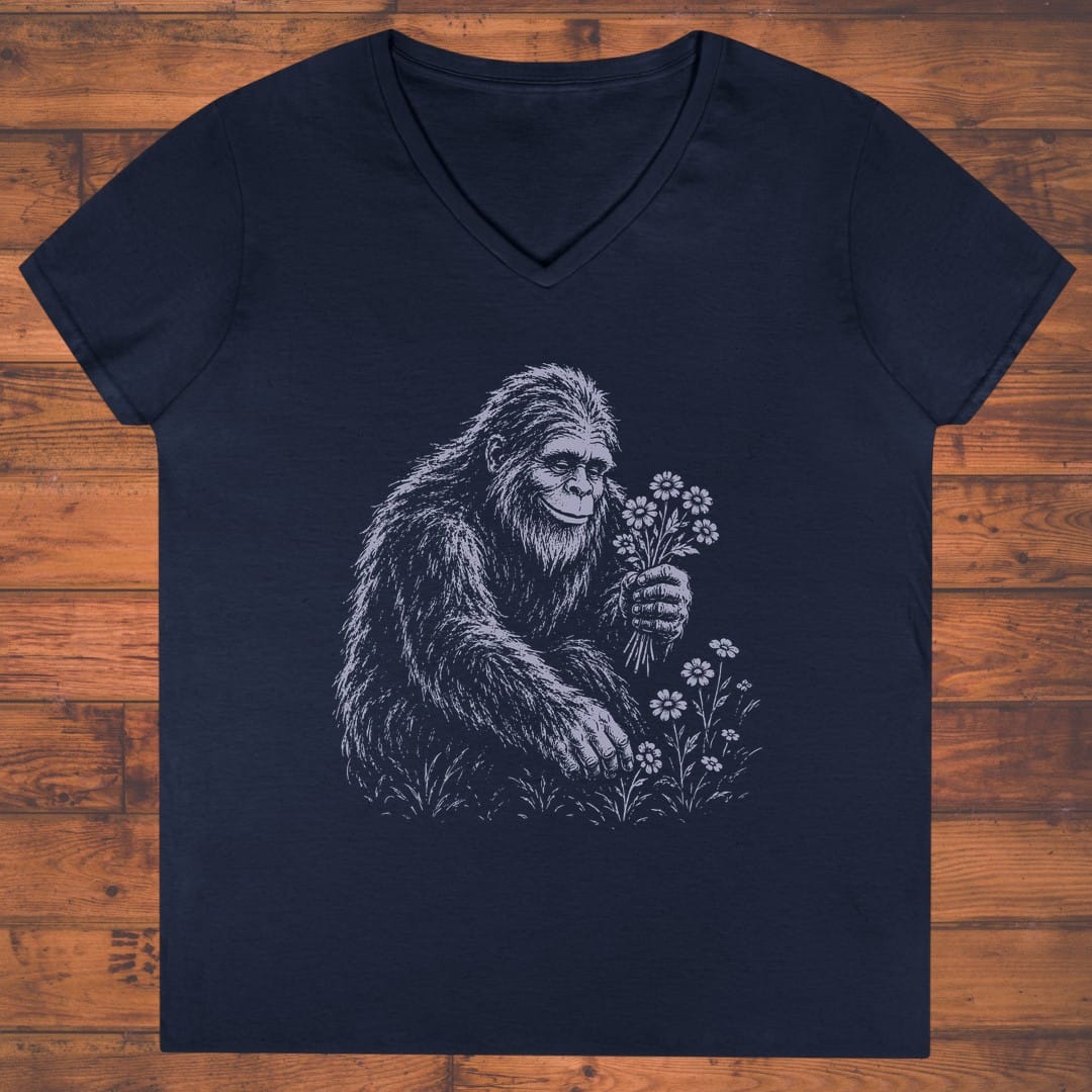 Bigfoot Blooms Ladies' V-Neck