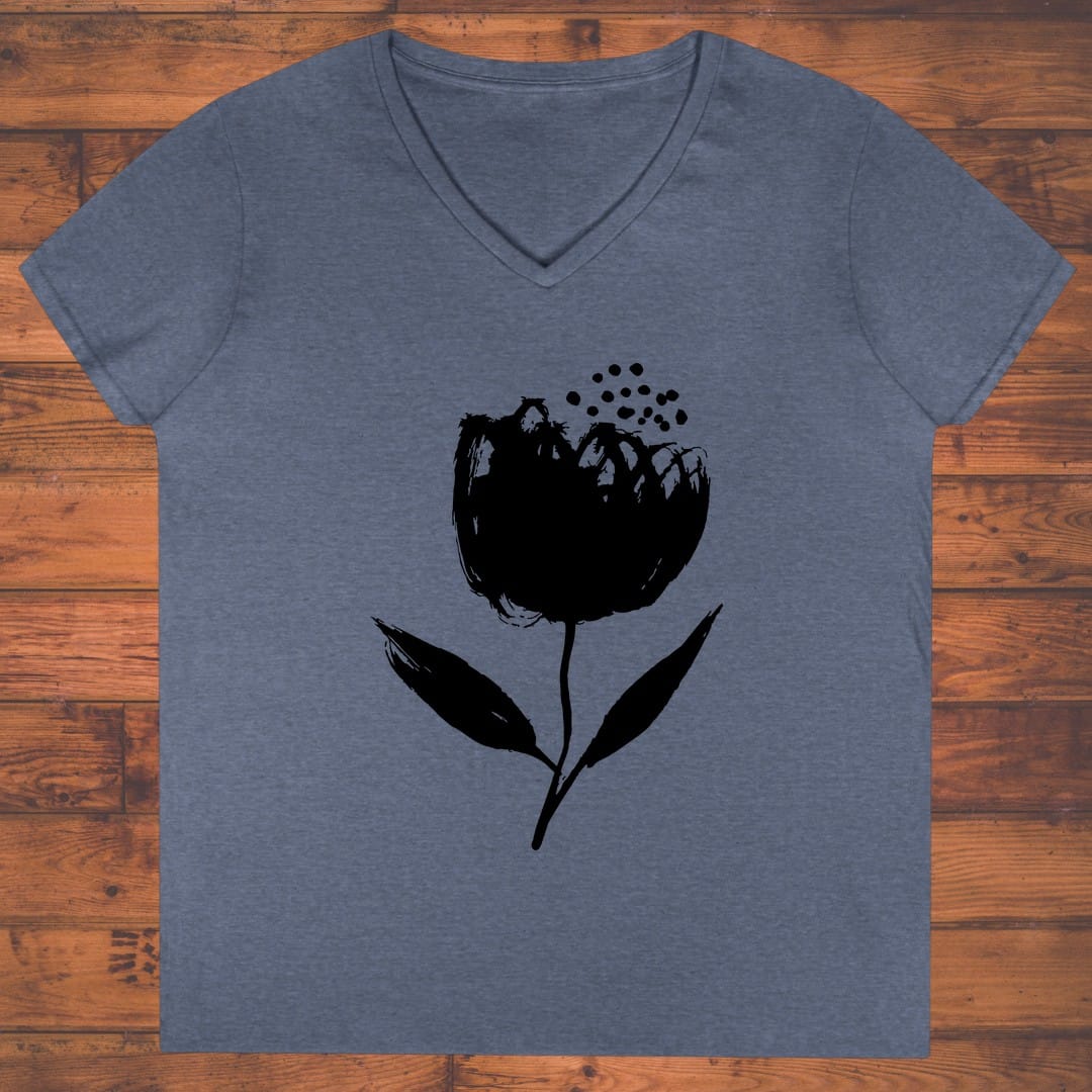 Untamed Flower Ladies' V-Neck