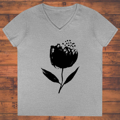 Untamed Flower Ladies' V-Neck