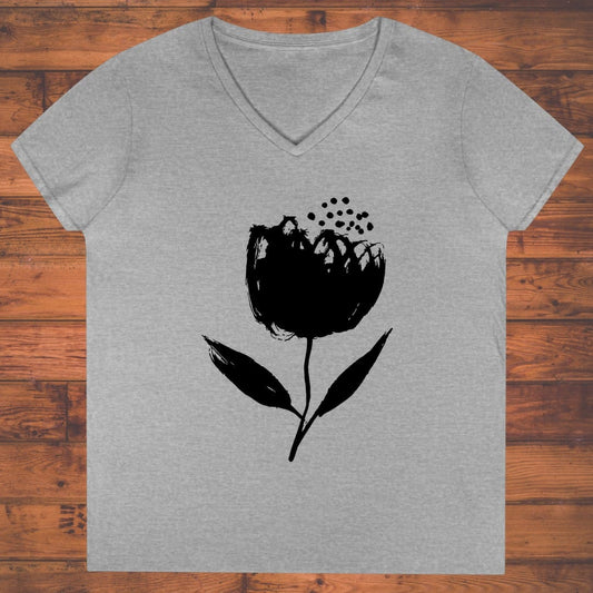 Untamed Flower Ladies' V-Neck
