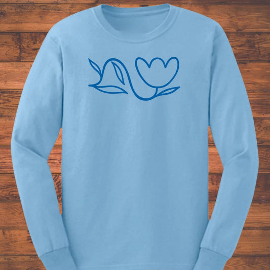 Line Flower Long Sleeve T-Shirt
