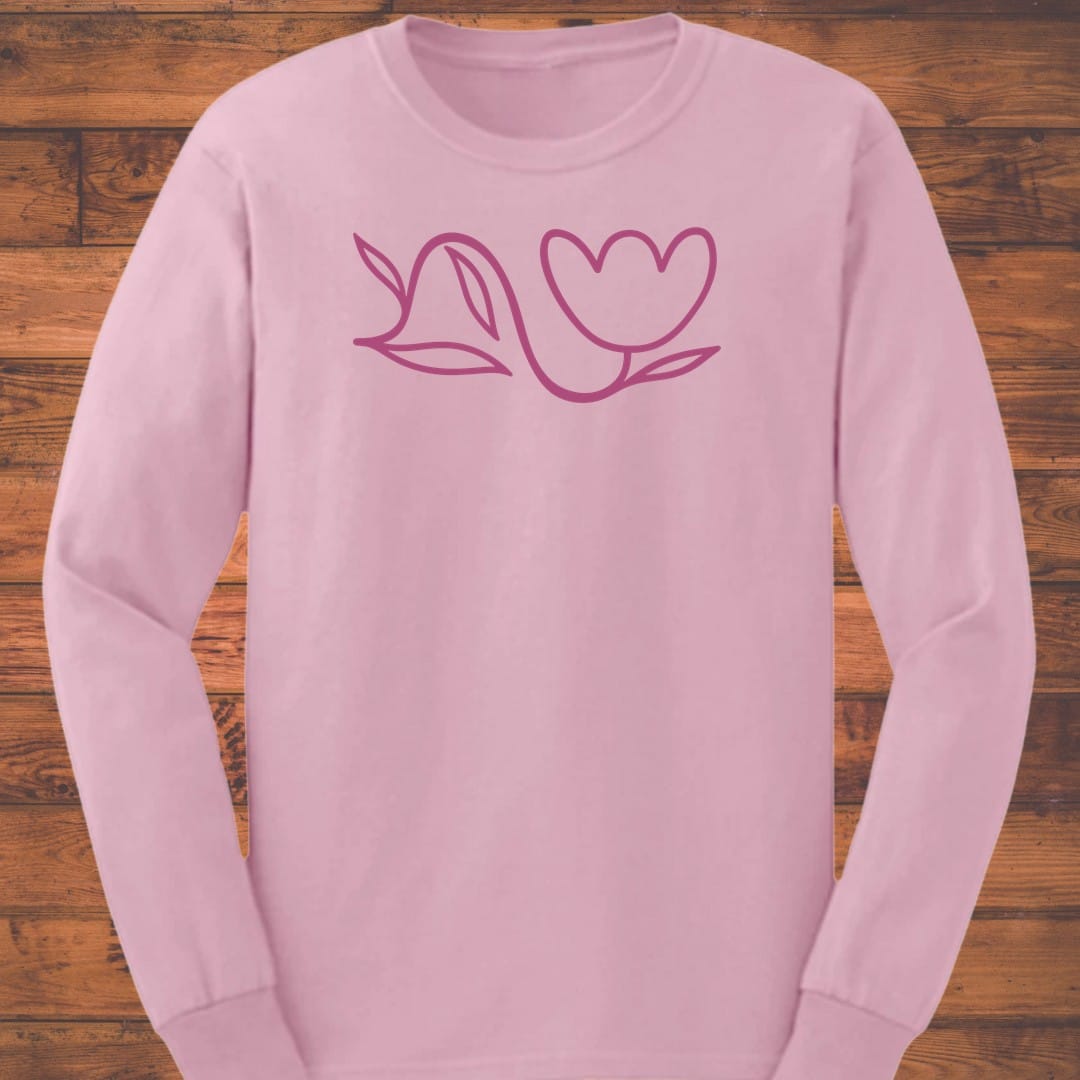 Line Flower Long Sleeve T-Shirt